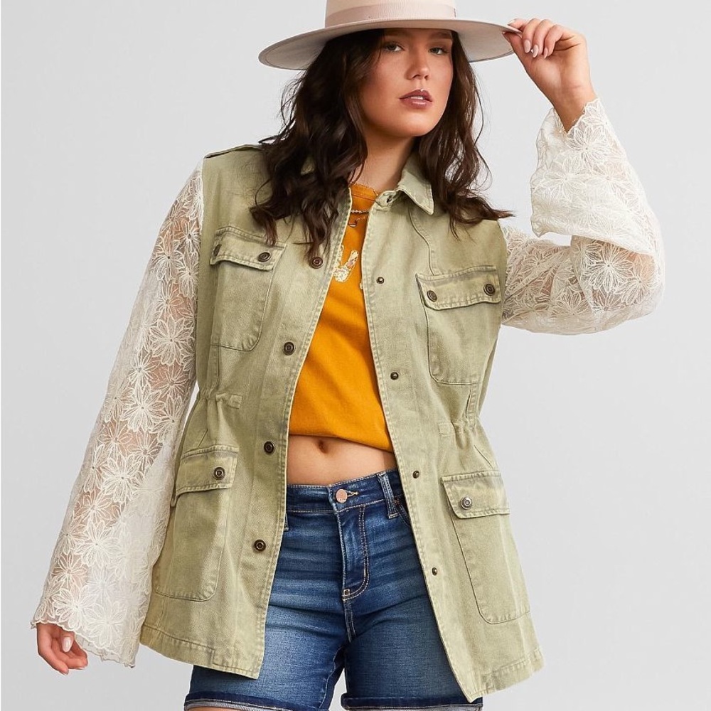 Washed Denim Utility Jacket